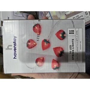 Havenstay‎ 10 LED Strawberry String Lights Warm White Indoor Use